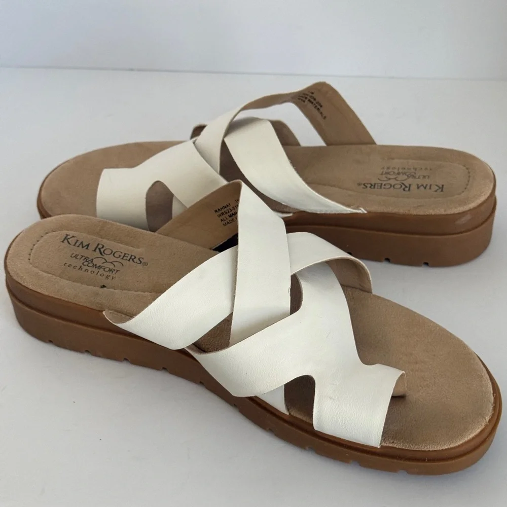 Kim Rogers Ultra Comfort Technology Slide Sandals Size 11M